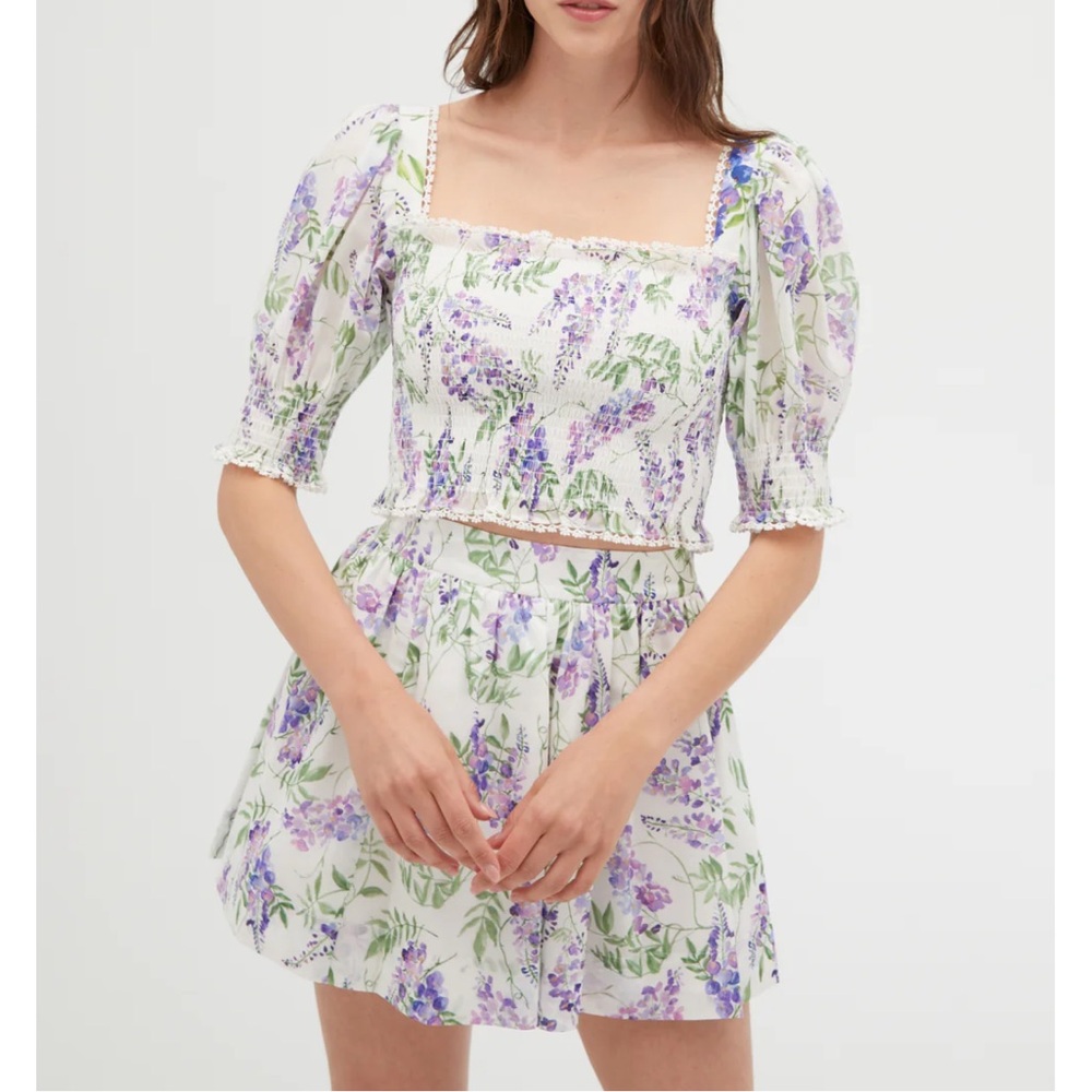 Hill house Wisteria nap top + benson skirt set! Size small! Worn once!